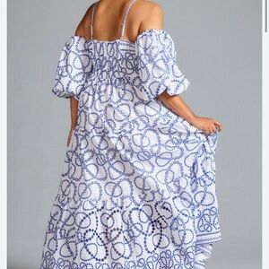 GORGEOUS By Anthropologie Puff-Sleeve Eyelet Dress